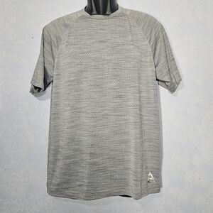 REEBOK Mens Dry Weave Gray Athletic Shirt M